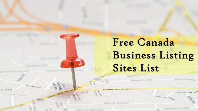 Free Canada Business Listing Sites List 2018