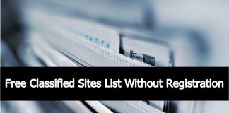 Free Classified Sites List Without Registration